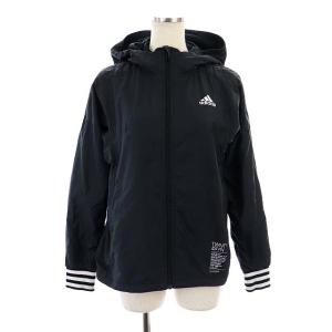 adidas ジャージ セットアップ 上下 ジャケット フード ジップアップ イージーパンツ ストレート M 黒 白 ブラック ホワイト