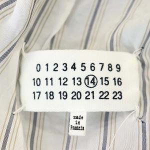 Maison Margiela 14 21AW ダメージ加工 レイヤード カーディガン ニット Vネック 長袖 S チャコール