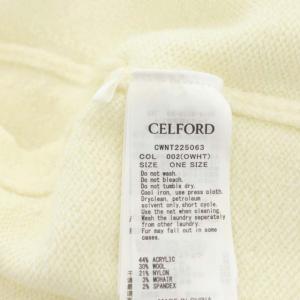 CELFORD 22AW ショートファーカーディガン クルーネック 前開き モヘヤ混 長袖 F オフホワイト