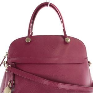 FURLA パイパー ハンドバッグ ショルダーバッグ 2way レザー 紫 パープル