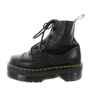 Dr.Martens SINCLAIR フロントジップ 8ホール ジャングルブーツ ショートブーツ プラットフォーム レザーUK4 23cm 黒