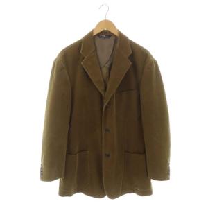 コーデュロイ ジャケット テーラードジャケット 3B 背抜き LL キャメル