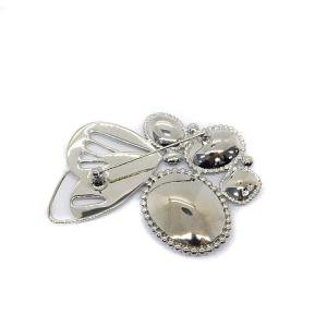 SWAROVSKI ブローチ クリスタル バタフライ 蝶々 シルバー色