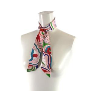 HERMES ツイリー Faubourg Rainbow スカーフ シルク 絹 マルチカラー OH
