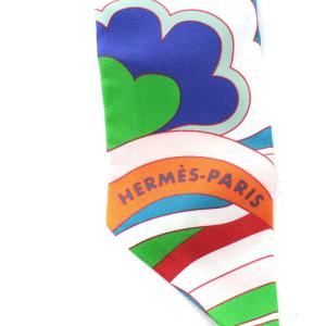 HERMES ツイリー Faubourg Rainbow スカーフ シルク 絹 マルチカラー OH