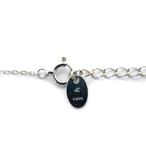 4℃ ストーンジルコニアネックレス K18WG ホワイトゴールド