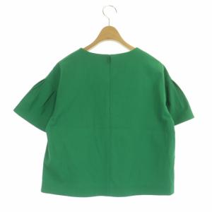 ESTNATION フリルスリーブカットソー プルオーバー 半袖 36 緑 グリーン