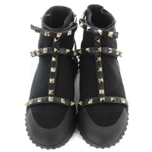 VALENTINO GARAVANI ROCKSTUD SOCK SNEAKERS シューズ スタッズ 23cm ブラック
