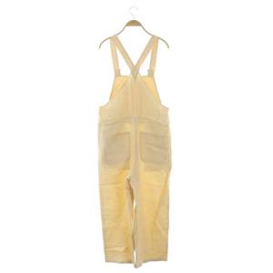 nagonstans リネンサロペット オールインワン ワイドパンツ ノースリーブ 36 イエローベージュ