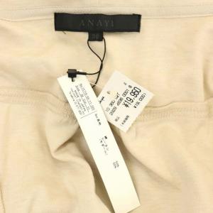 ANAYI ジップアップパーカー 長袖 フード リボン 38 ベージュ