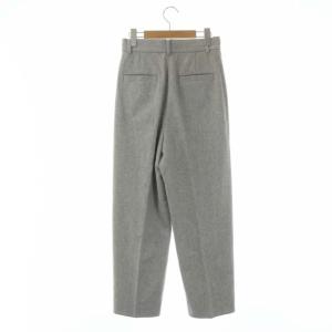 UNITED ARROWS ワイドパンツ ジップフライ ウール タック 36 グレー