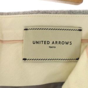 UNITED ARROWS ワイドパンツ ジップフライ ウール タック 36 グレー
