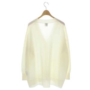 Spick&Span 22SS ICECOTTON BIG コットン ビック カーディガン Vネック 長袖 薄手 オフホワイト