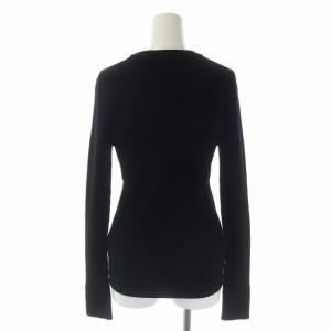 Spick&Span 20AW WASHABLE RIB プルオーバー ニット リブ ウール カットソー 長袖 クルーネック F 黒 ブラック
