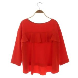 Diagram GRACE CONTINENTAL バックフリル ブラウス ボートネック 長袖 36 赤 レッド