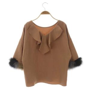 Diagram GRACE CONTINENTAL トリアセファートップス ブラウス プルオーバー 七分袖 36 ライトブラウン