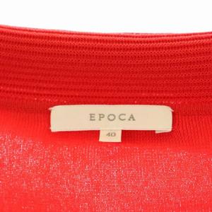 EPOCA ボレロ カーディガン ニット ショート丈 長袖 40 赤 レッド