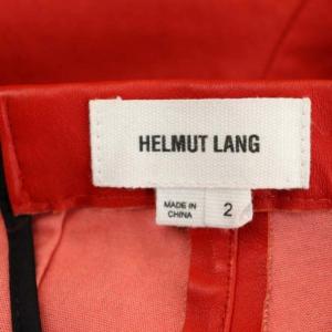 Helmut Lang レザーパンツ シープスキン スキニー ストレッチ イージー 2 レッド ブラック