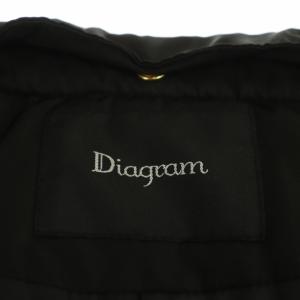 Diagram GRACE CONTINENTAL 22AW チェックツイード ダウンジャケット アウター フード 38 ブラック グリーン