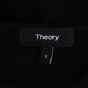 Theory SUPER PIUMA BATWING PULLOVER Vネック ニット コットン セーター 長袖 プルオーバー S 黒