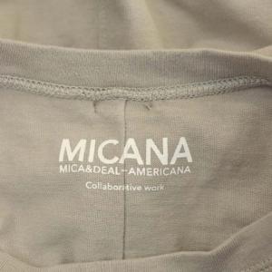 AMERICANA × MICA&DEAL マイカーナ MICANA ジップアップワンピース フレンチスリーブ ストレート ロング ロゴプリント