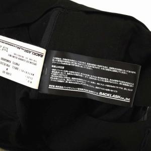 ISAMU KATAYAMA BACKLASH レザー切替 ウール混 サルエルパンツ テーパード タック M 黒 ブラック