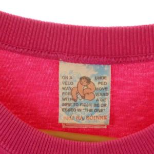 BRU NA BOINNE プリント 七分袖 カットソー Tシャツ プルオーバー L ピンク