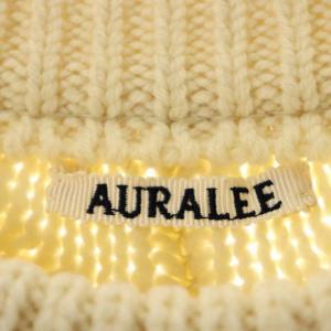 AURALEE HARD TWIST MERINO ALAN KNIT ニット ケーブル クルーネック 長袖