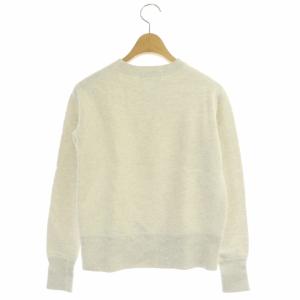 Drawer スウェット カットソー トレーナー 長袖 プルオーバー 裏起毛 Vガゼット 1 杢ホワイト