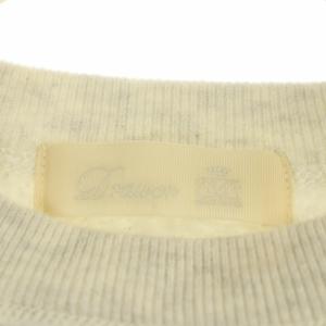 Drawer スウェット カットソー トレーナー 長袖 プルオーバー 裏起毛 Vガゼット 1 杢ホワイト