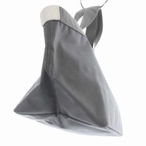 Hervé Chapelier トートバッグ ハンドバッグ 舟型 ナイロン ロゴ グレー