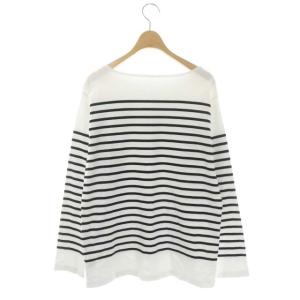 Deuxieme Classe 21SSボーダーカットソー Tシャツ 長袖 白 黒 ホワイト ブラック