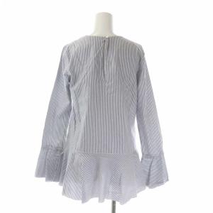 Theory MASON LEXANDA ストライプ ブラウス プルオーバー 長袖 S 白 紺 ホワイト ネイビー