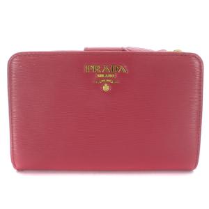 PRADA 財布 二つ折り レザー ロゴ ピンク 1ML225