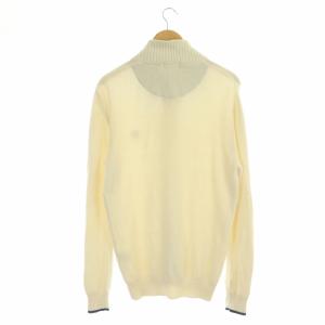 BLACK LABEL CRESTBRIDGE スタンドカラーカーディガン ニット 長袖 ロゴ刺繍 3 オフホワイト 紺 ネイビー