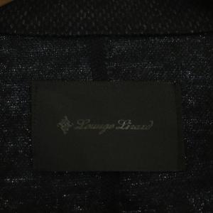 LOUNGE LIZARD テーラードジャケット ウール コットン混 2B ストレッチ 2 紺 ネイビー 8436
