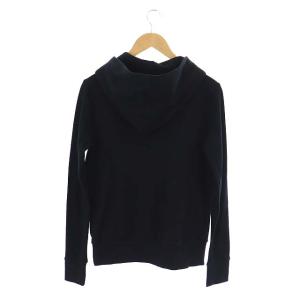 LITHIUM HOMME 袖サーマル 切り替え ジップアップ パーカー フード 46 黒 ブラック