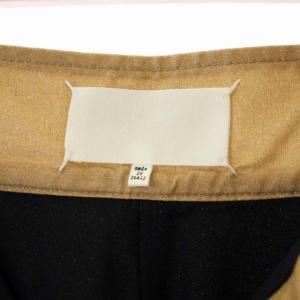 Maison Margiela 白タグ グラデーション タイトスカート ロング フロントジップ 42 茶 白 ブラウン ホワイト