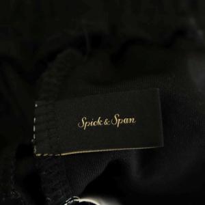 Spick&Span 22AW ジョーゼットパンツ センタープレス イージー ジョガー 36 黒 ブラック
