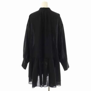 ADORE 21AW ウールボイルブラウス シャツ 長袖 38 黒 ブラック