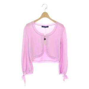 ボレロ カーディガン ニット 40 ピンク