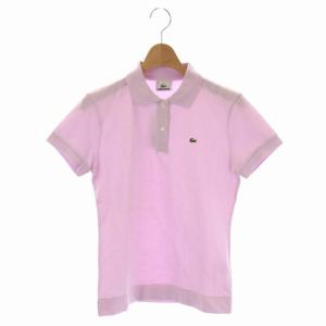 ポロシャツ カットソー 半袖 ロゴ刺繍 40 ピンク