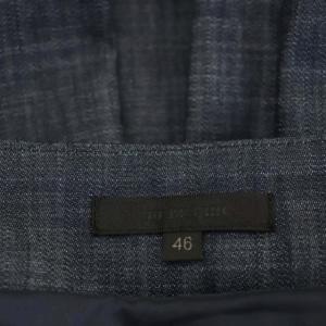 TO BE CHIC タックデニムスカート 膝丈 バルーン コットン 46 インディゴブルー