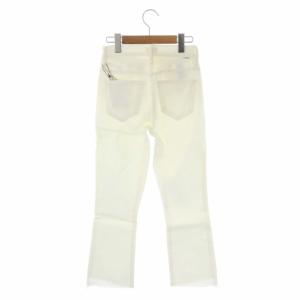 MOTHER INSIDER CROP STEP FRAY ホワイトデニムパンツ ジーンズ クロップド カットオフ ダメージ加工 ストレッチ