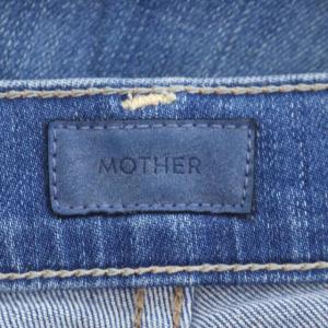 MOTHER HUSTLER ANKLE FRAY フレア デニム パンツ ジーンズ カットオフ ストレッチ 26 青 ブルー