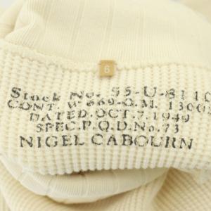 Nigel Cabourn タートルネック コットンサーマル ニット カットソー 長袖 プルオーバー 6 アイボリー