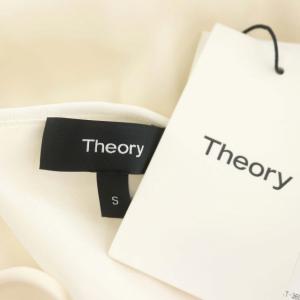Theory 20SS SILK COMBO RIB WB DRESS キャミソール ワンピース ロング シルク ギャザー フレア S アイボリー