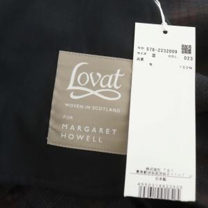 MARGARET HOWELL 22AW PLAID WOOL ラップスカート ミモレ丈 ロング タック 3 ブラウン
