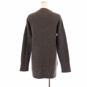 GALERIE VIE ウールカシミヤリブ ビルドネックプルオーバー ニット セーター プルオーバー 長袖 S 茶 ブラウン