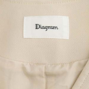 Diagram GRACE CONTINENTAL 21AW フレアジレワンピース ノースリーブ Vネック ロング セミフレア ベルト付き 36 ピンクベージュ